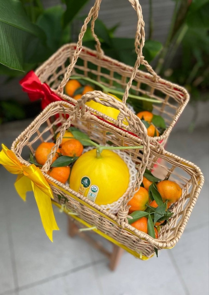 GIỎ CÓI QUAI XÁCH CAM CANH 1 DƯA LÊ - STCAM2DUA