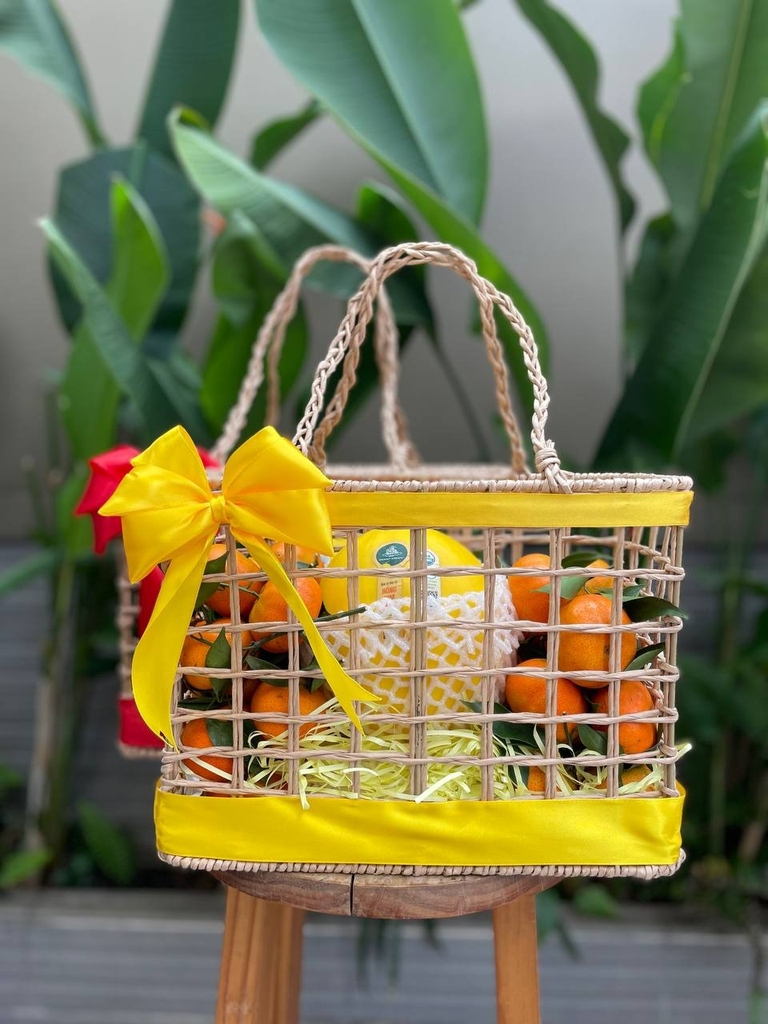 GIỎ CÓI QUAI XÁCH CAM CANH 1 DƯA LÊ - STCAM2DUA