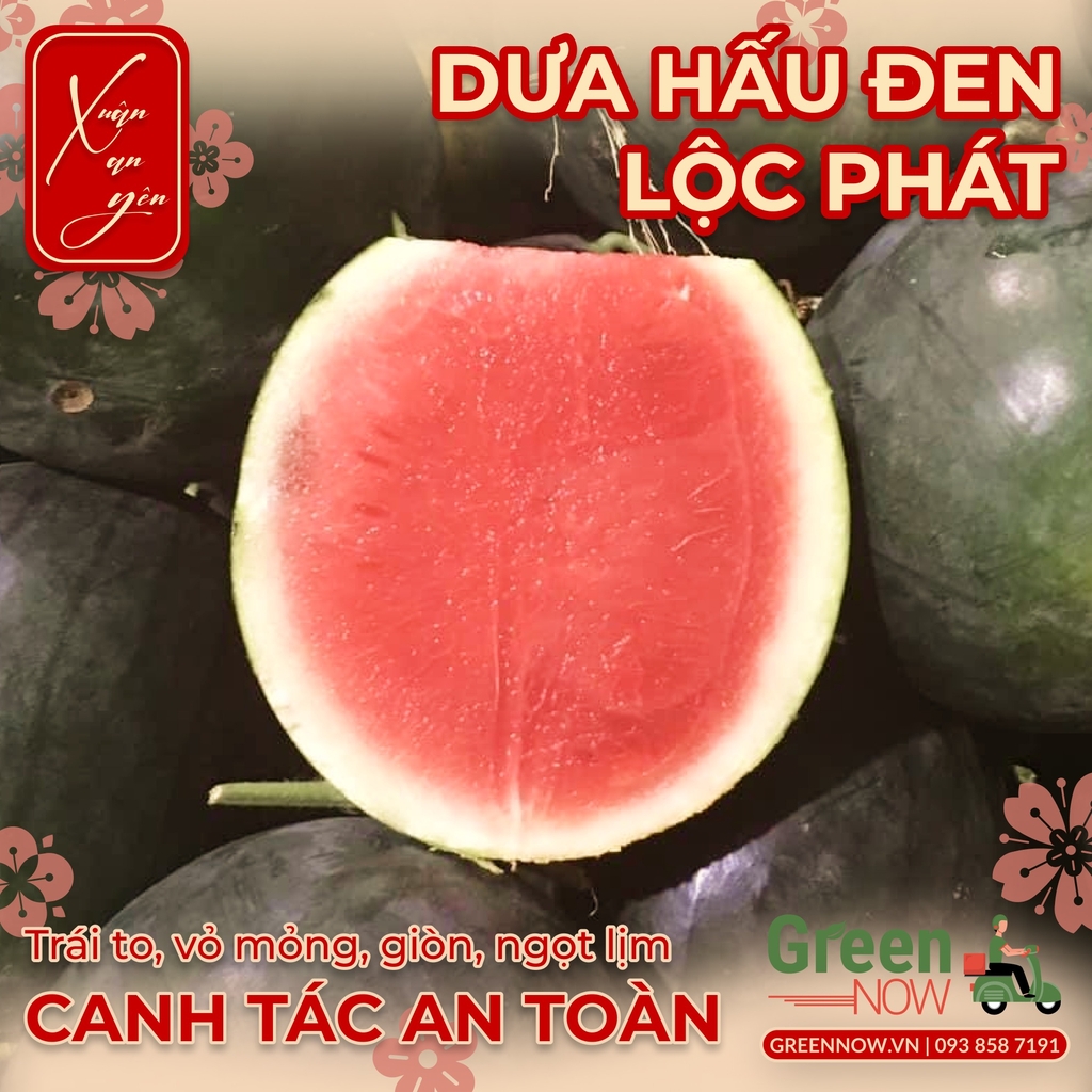 Dưa Hấu Đen Lộc Phát (Lẻ / Kg) - PTCT: An Toàn