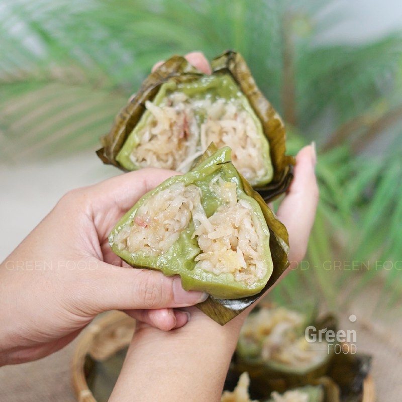 Bánh Ít Sầu Riêng Dừa Lá Dứa (Chục)