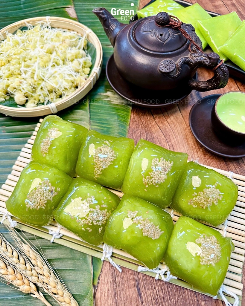 Xu Xuê Cốm & Xu Xuê Gấc Nhân Đậu Xanh - Món Ngon Truyền Thống