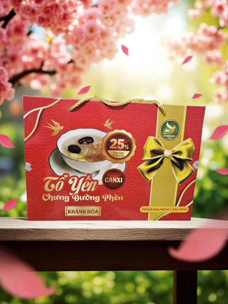 VINNEST PLUS -  YẾN SÀO 25% ĐƯỜNG PHÈN ( QUAI XÁCH )