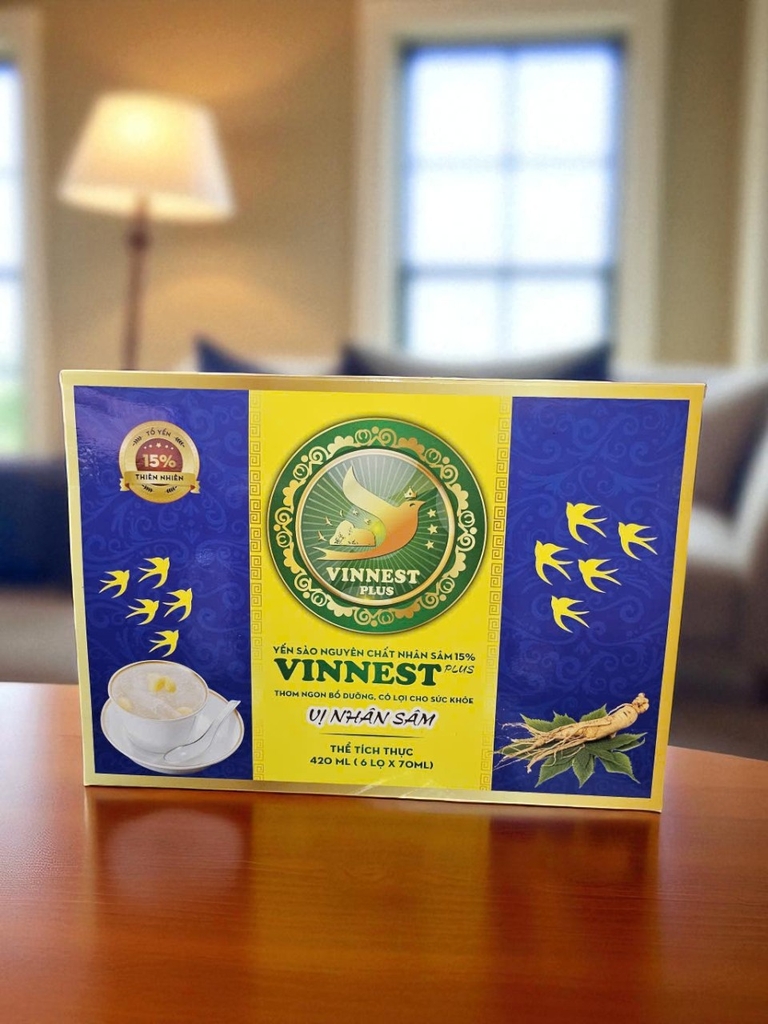 VINNEST PLUS – YẾN SÀO 15% NHÂN SÂM