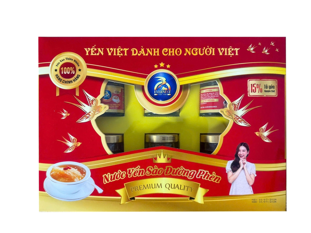 NƯỚC YẾN SÀO ĐƯỜNG PHÈN 15% EVERNEST