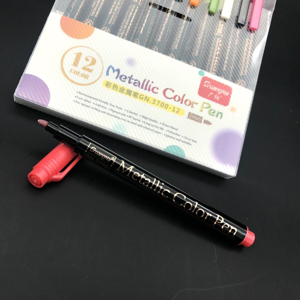 Bộ bút nhũ 12 màu Metallic Color Pen GN.3700 - 12