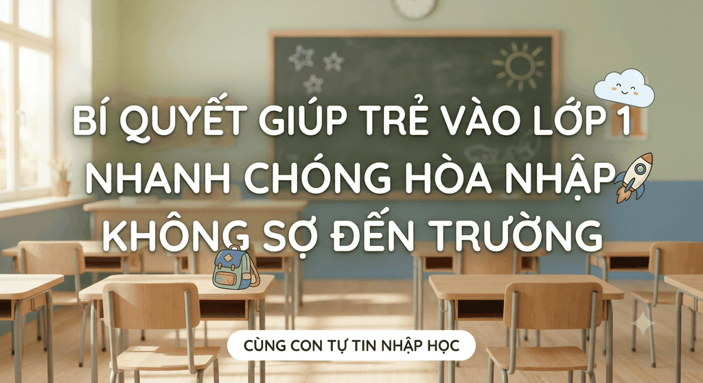 Bí Quyết Giúp Trẻ Vào Lớp 1 Nhanh Chóng Hòa Nhập, Không Sợ Đến Trường