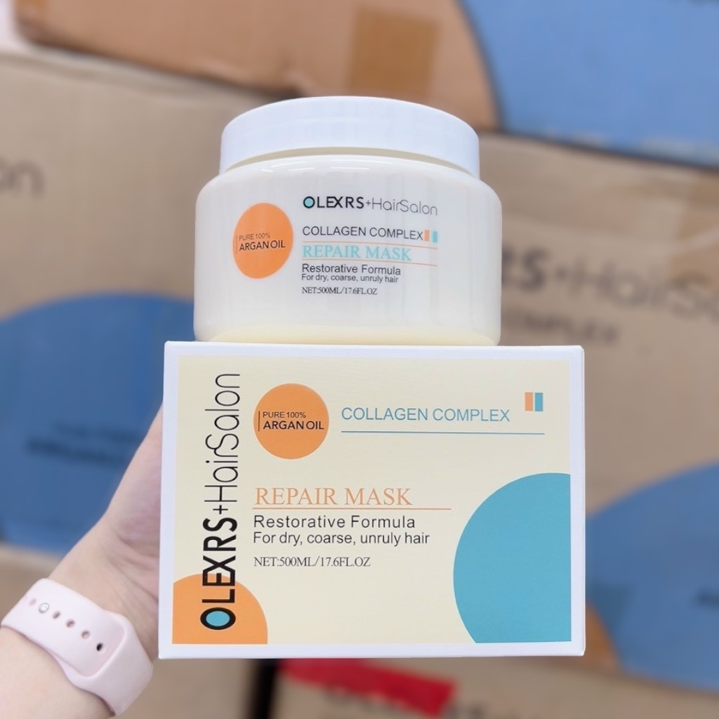 Ủ tóc Olexrs Hair Salon Collagen Complex Repair Mask 500ml Ủ tóc Olexrs Hair Salon Collagen Complex Repair Mask 500ml