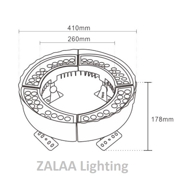 Đèn LED Ôm Gốc Cây Cột Zalaa Ghép Nhiều Module M12W, M16W, M18W Cao Cấp ...