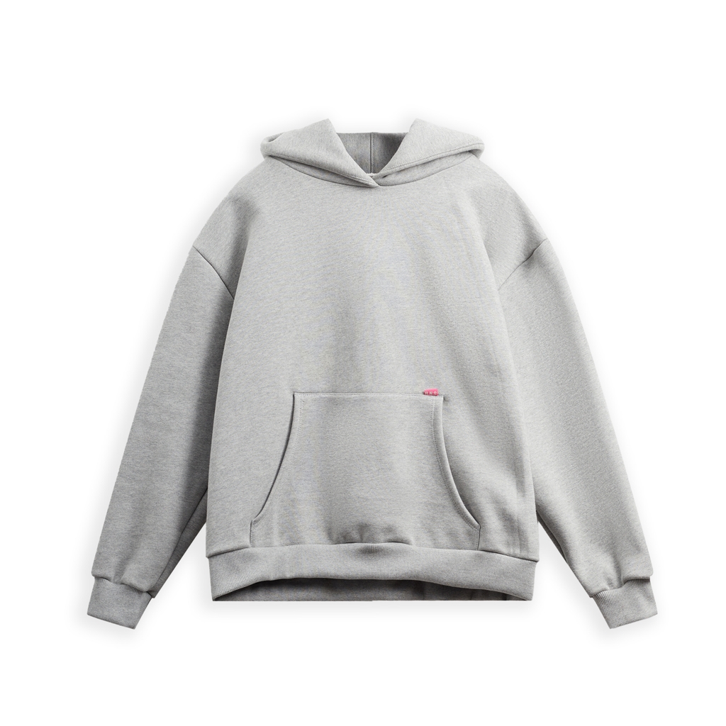 RICHNESS ESSENTIAL HOODIE BOXY + 3 PIN ICONIC ( GREY )