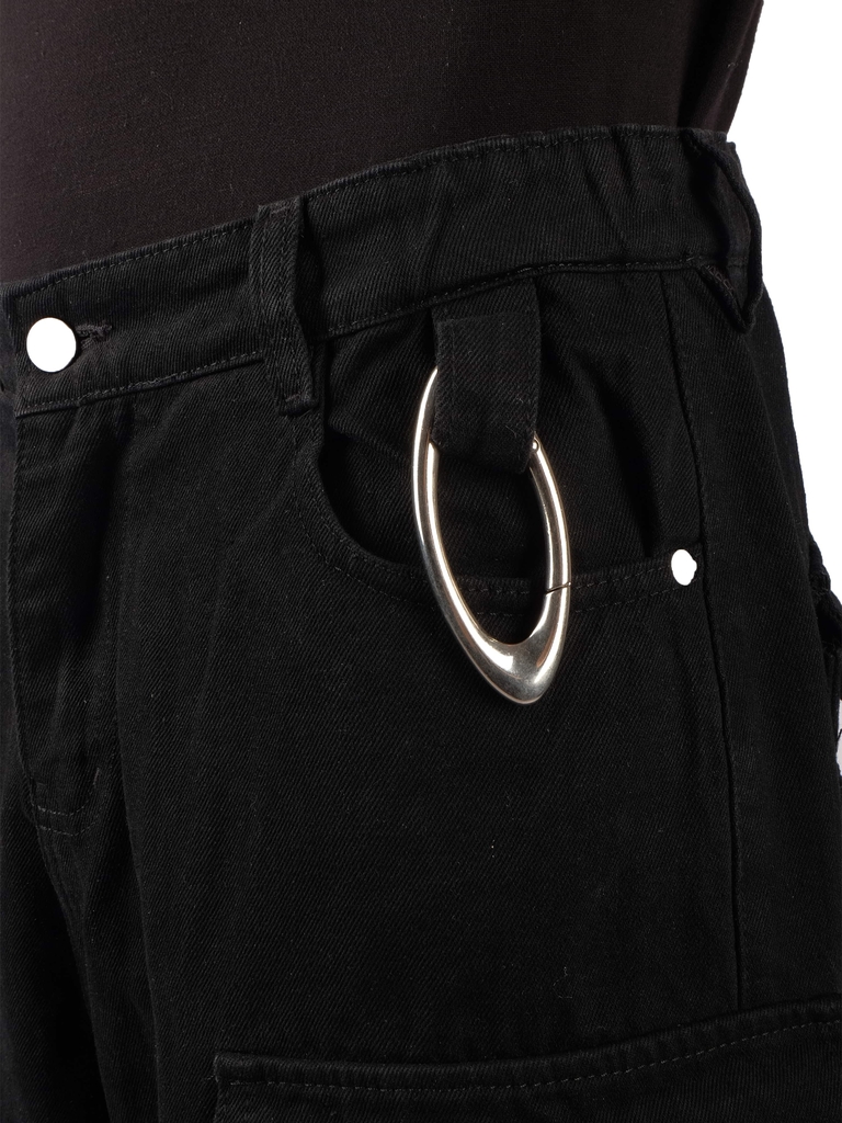 RICHNESS BLACK JORTS DENIM