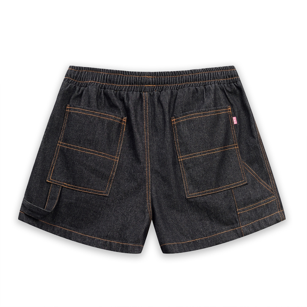 RICHNESS SELVEDGE RAW DENIM SHORT (BLACK)