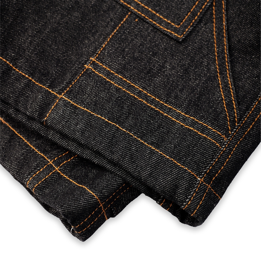RICHNESS SELVEDGE RAW DENIM SHORT (BLACK)