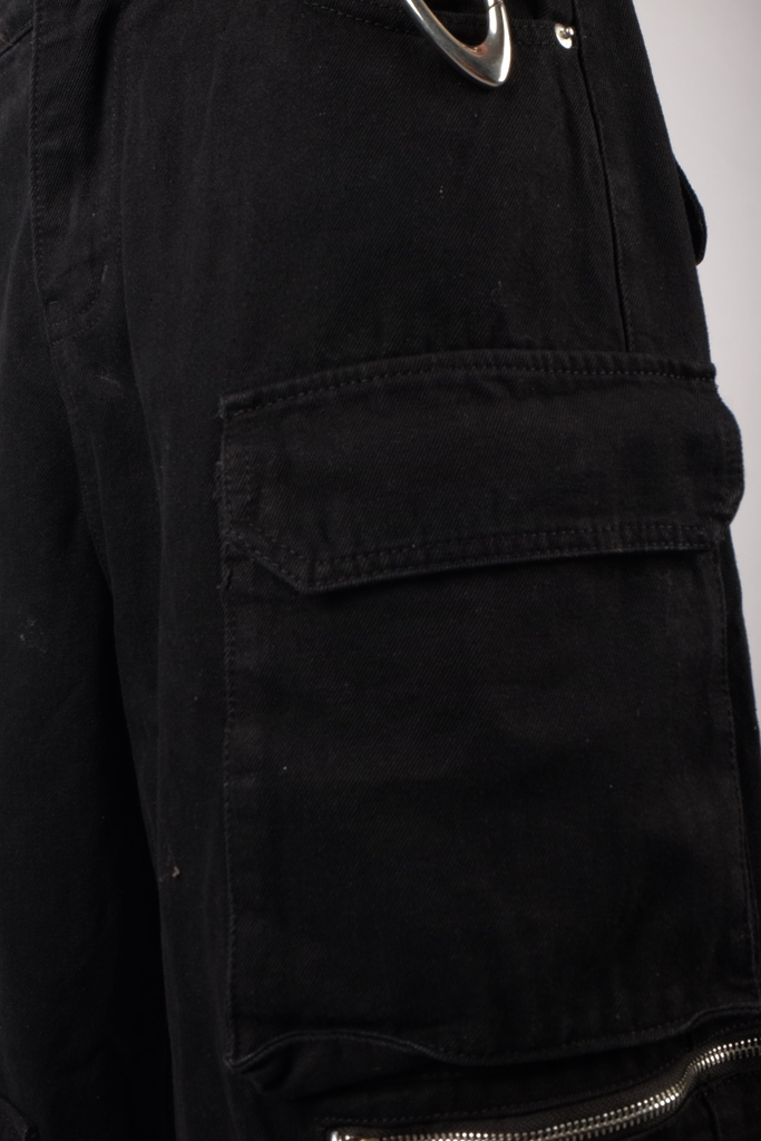 RICHNESS BLACK JORTS DENIM