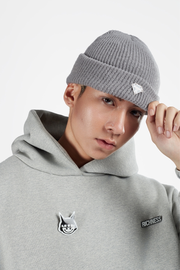 RICHNESS CORE KNIT WOOL HAT (GREY)