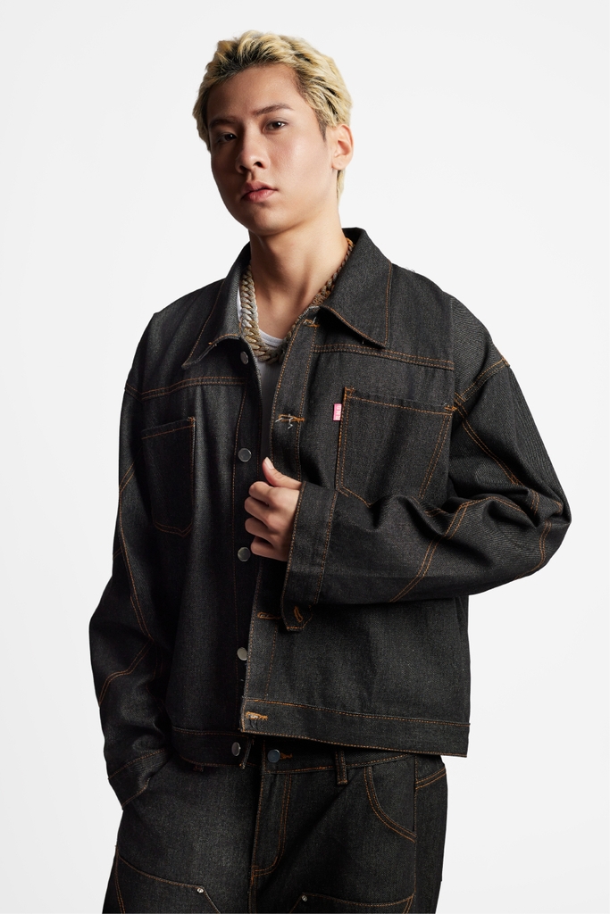 RICHNESS DIAMOND SELVEDGE RAW DENIM JACKET