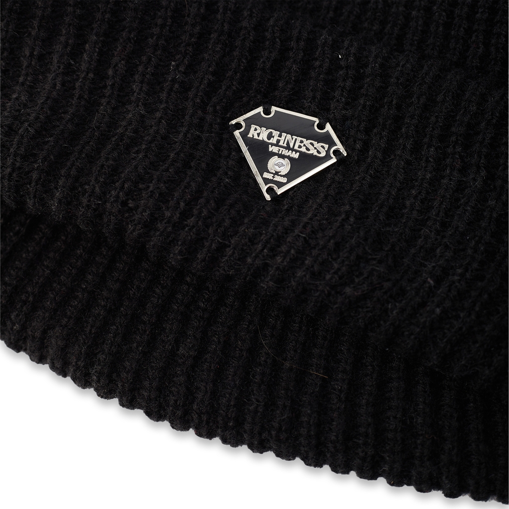 RICHNESS CORE KNIT WOOL HAT (BLACK)