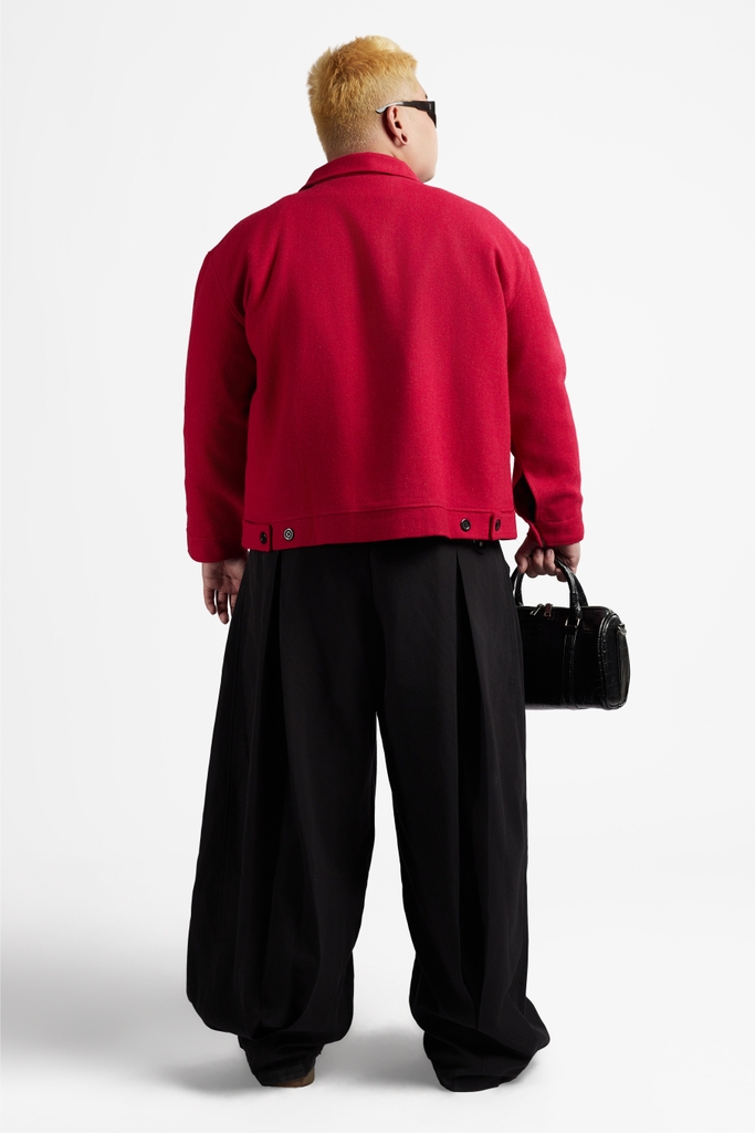RICHNESS DUST WOOL JACKET (RED)