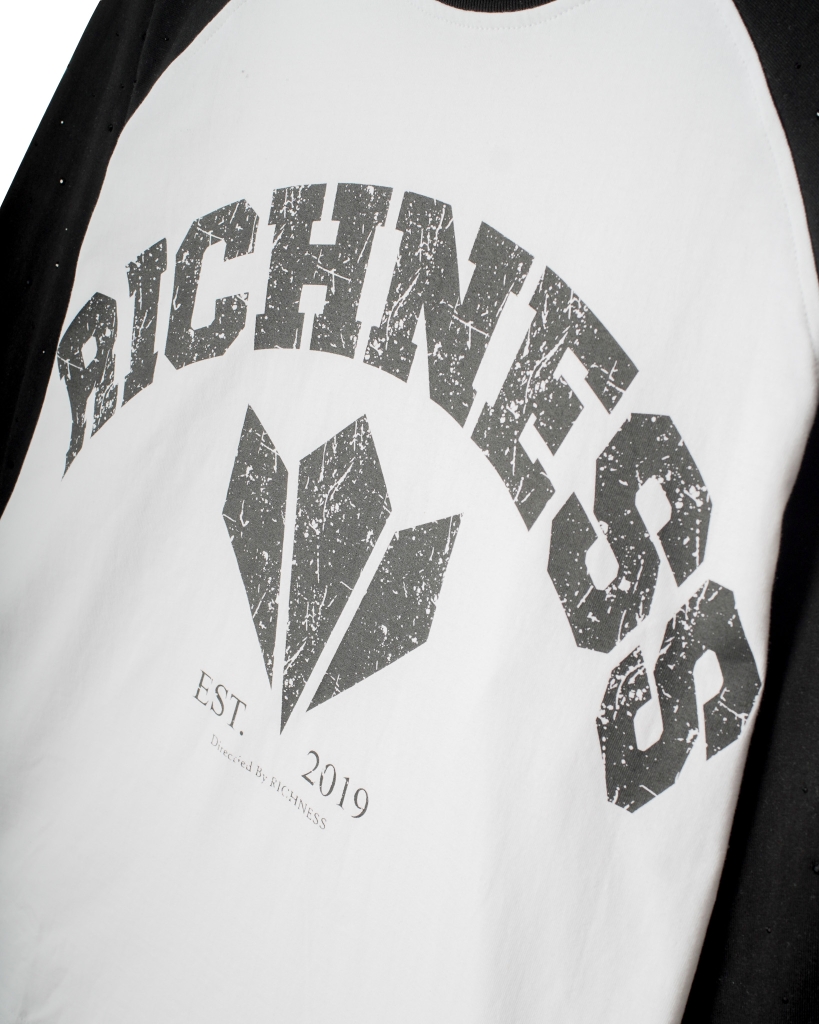 RICHNESS CRACKED DIAMOND RAGLAN