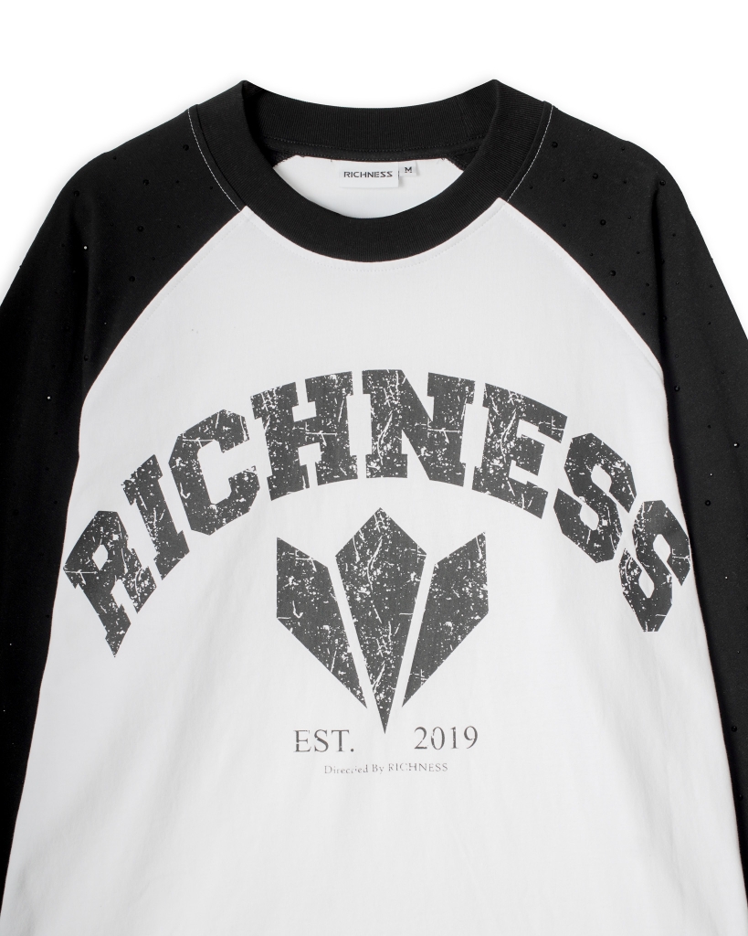 RICHNESS CRACKED DIAMOND RAGLAN