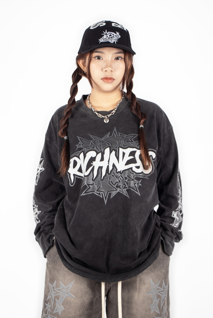 RICHNESS ALL-STAR LONG SLEEVES T-SHIRT WASHED