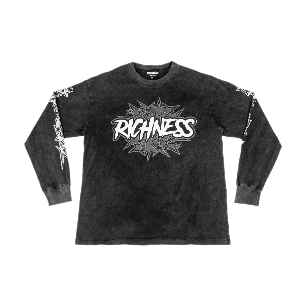 RICHNESS ALL-STAR LONG SLEEVES T-SHIRT WASHED
