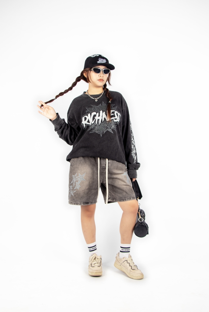 RICHNESS ALL-STAR LONG SLEEVES T-SHIRT WASHED