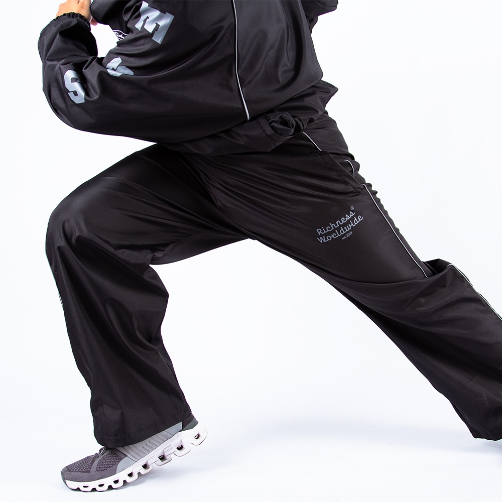 RICHNESS WINDBREAKER POLYESTER PANTS ( BLACK )