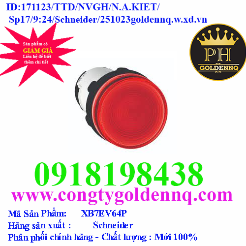 Đèn báo panel tròn XB7EV64P Schneider | Công Ty TNHH Tổng Hợp Quốc Tế ...
