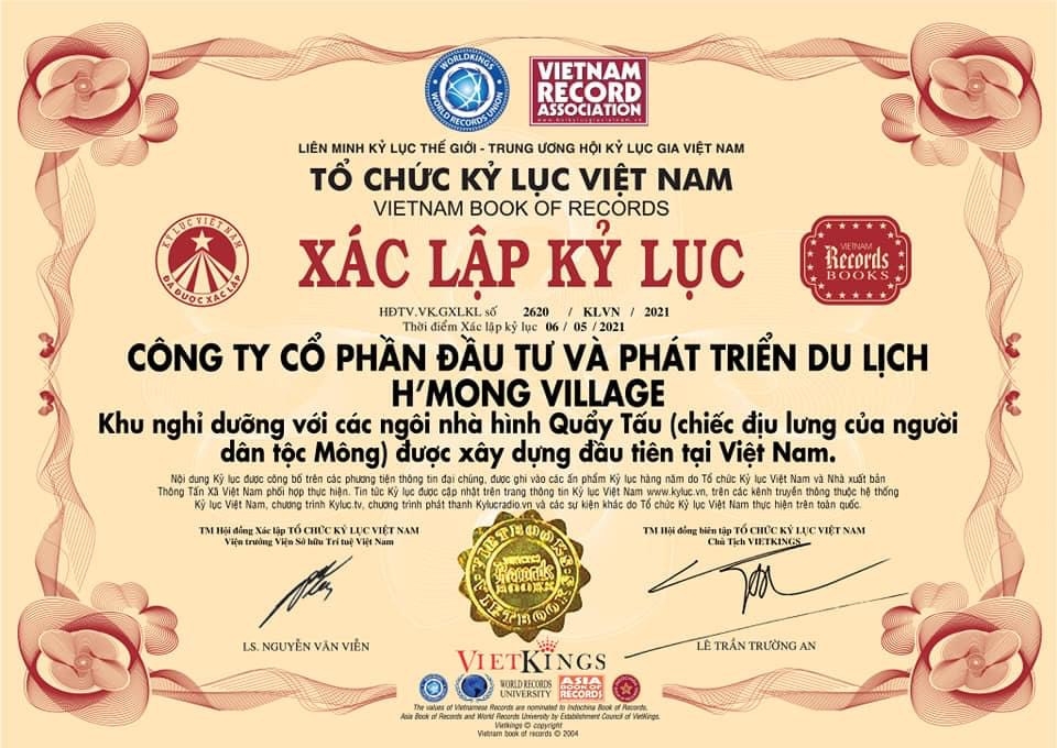 KỶ LỤC VIỆT NAM VỀ KIẾN TRÚC NHÀ QUẨY TẤU