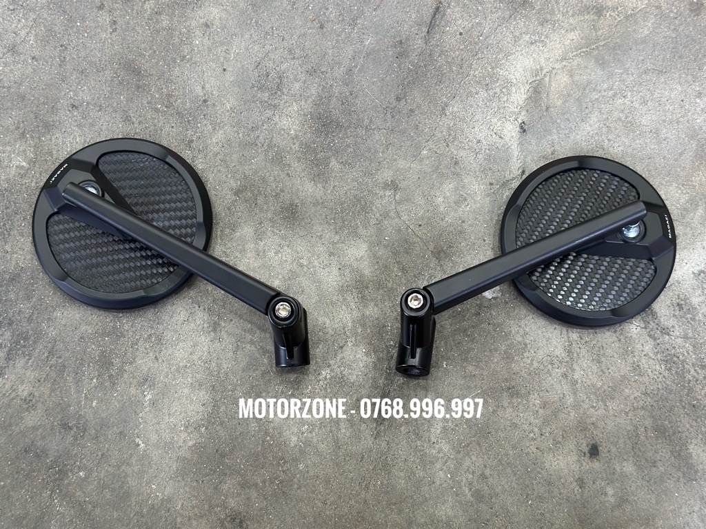Gương chiếu hậu tròn Magazi vân carbon | MotorZone VN
