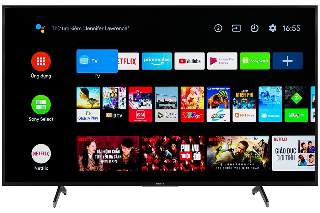 Android Tivi Sony 4K 55 inch KD-55X7500H Mới 2020