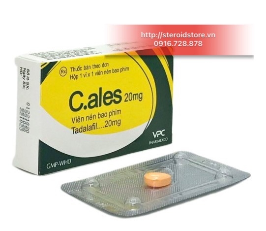 C.ALES 20 - Tadalafil 20mg Hãng Pharimexco Hỗ Trợ Sinh Lý Trị Rối Loạn Cương Dương - Hộp 1 Viên