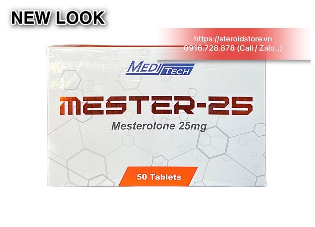 PROVIRON ( MESTEROLONE 25MG ) - HÃNG MEDITECH - HỘP VỈ 50 VIÊN
