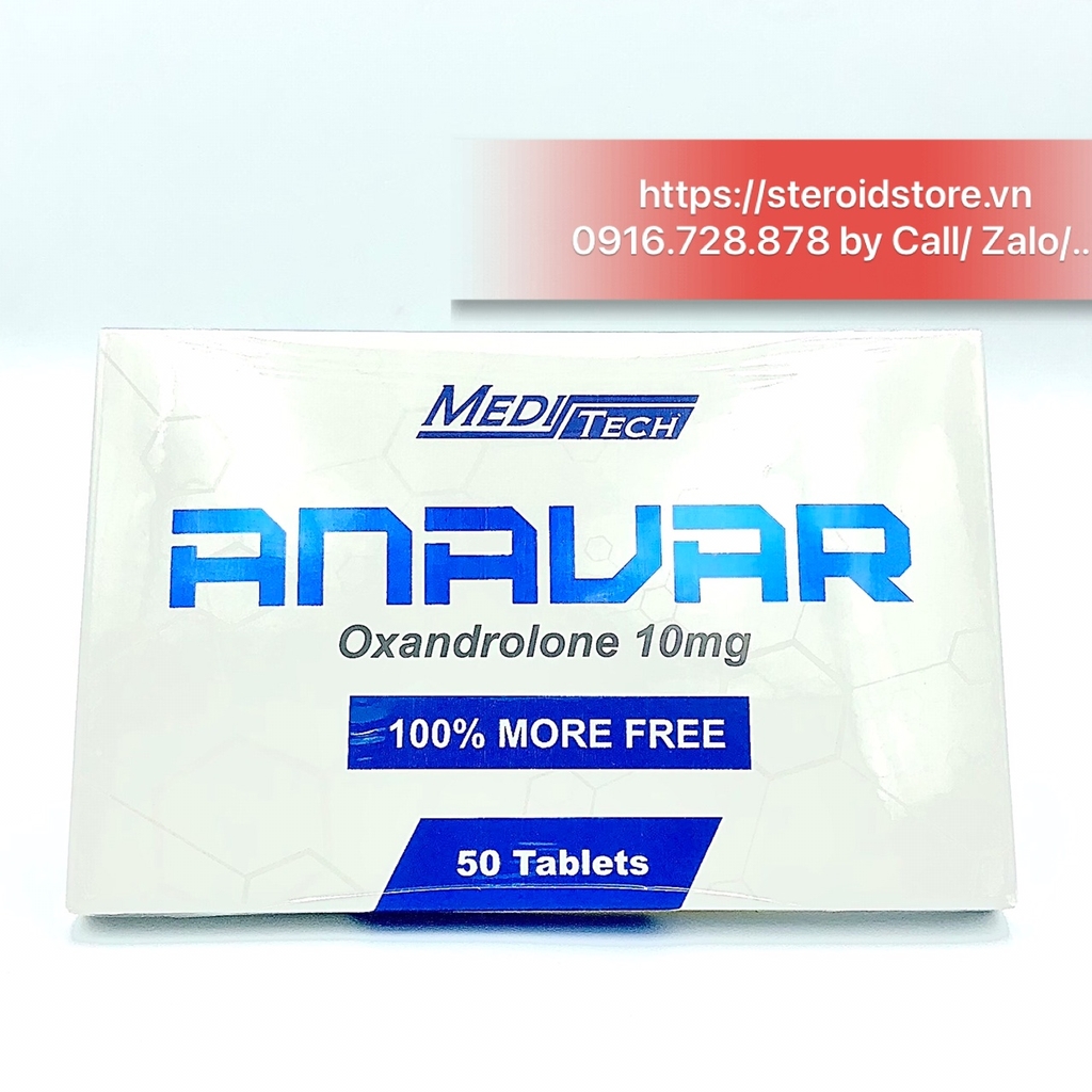 Anavar 10mg  (Oxandrolone 10mg)  - Hãng Meditech - Hộp 100 viên
