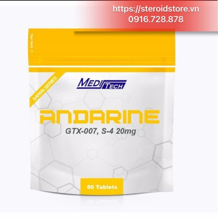 Andarine (GTX 007 20mg) -SARMs - Chính hãng Meditech - Túi 50 viên