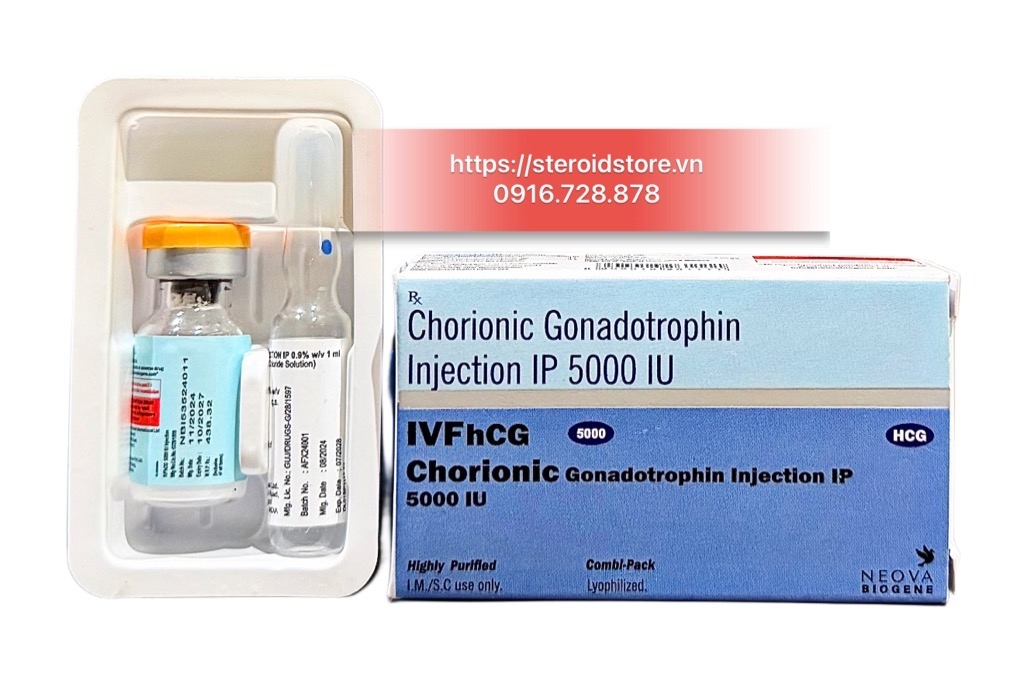 IVF-C 5000IU - HCG HÃNG NEOVA ( ẤN ĐỘ) - HỘP 1 ỐNG
