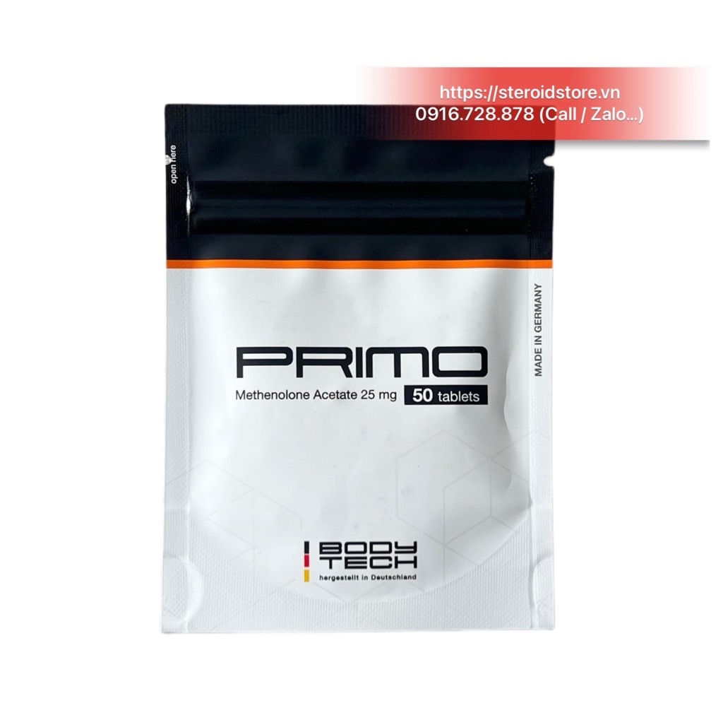 Primo 25 - Methenolone Acetate 25mg - Hãng Bodytech - Hộp 50 Viên
