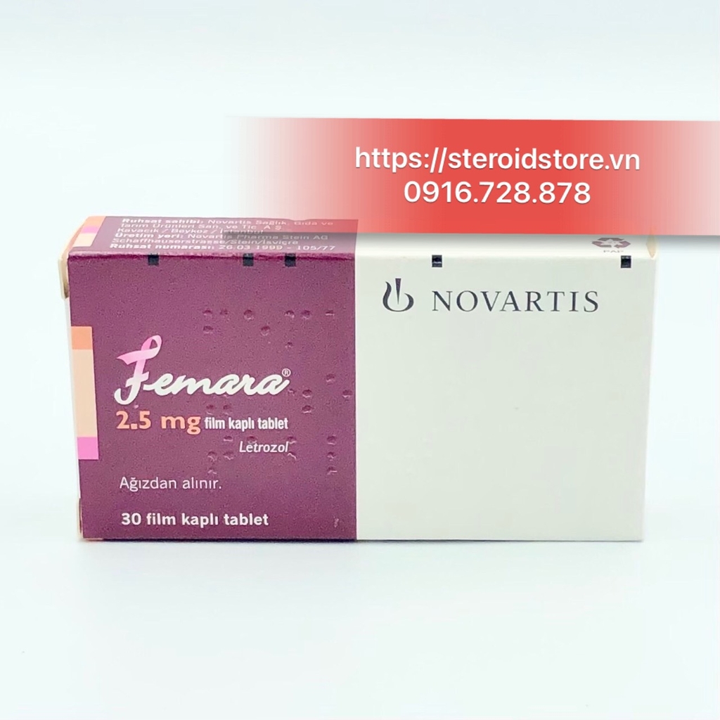FEMARA 2.5 MG (Letrozole 2.5 mg) – Hãng Novartis – Hộp 3 vỉ x 10 viên