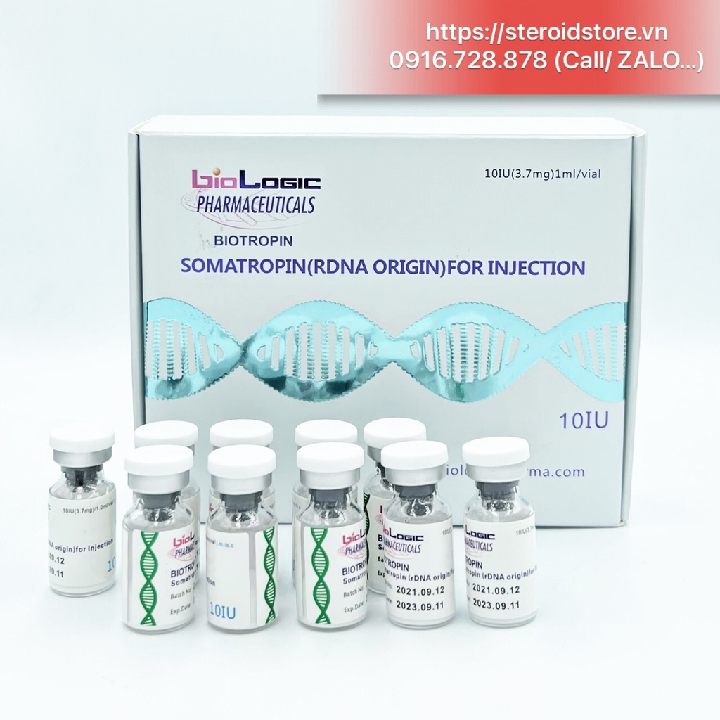 HGH - BIOTROPIN - (SOMATROPIN Injection) - Hãng Biologic - Hộp 10 lọ x 10IU