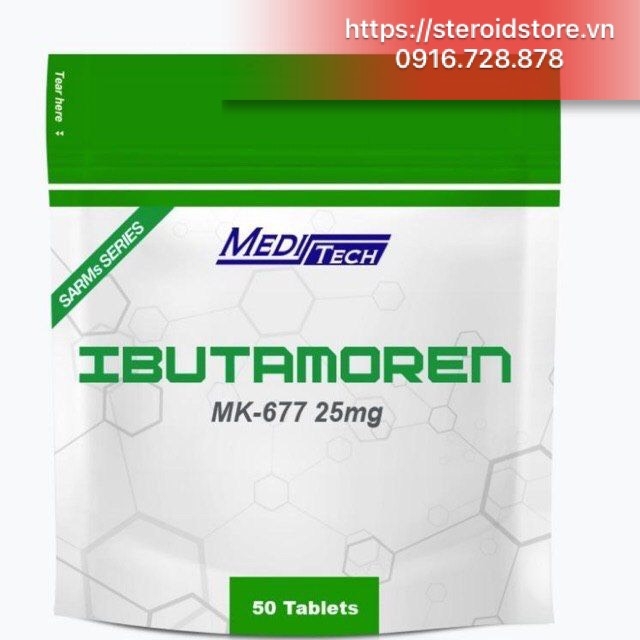 Ibutamoren (MK 677 25mg) -SARMs - Chính hãng Meditech - Túi 50 viên