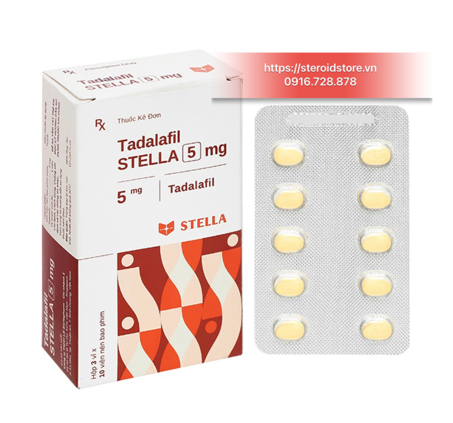 Tadalafil 5mg Điều Trị Rối Loạn Cương Dương - Hãng Stella - Hộp 30 Viên