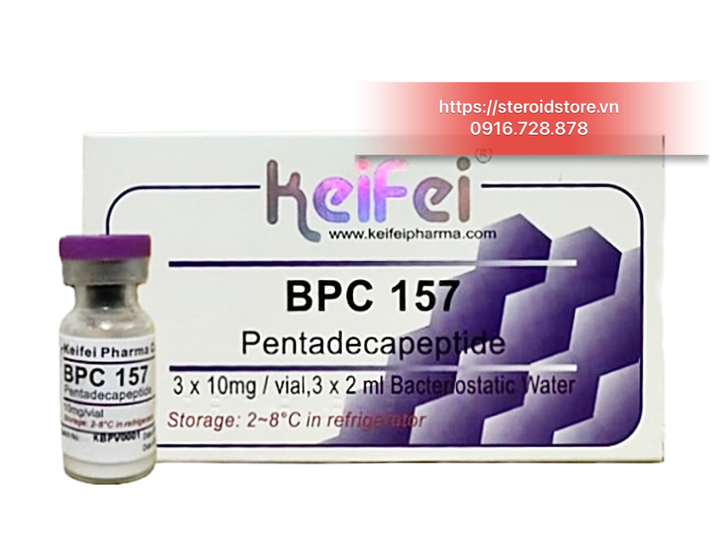 BPC 157 10mg - Hãng Keifei - Hộp 3 Lọ