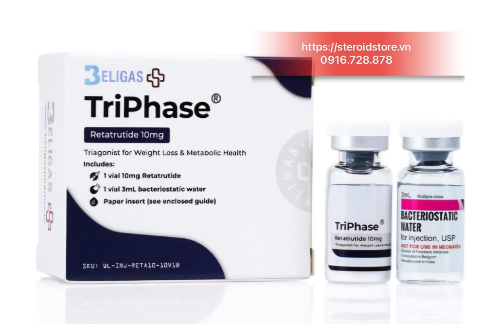 Retatrutide 10mg - Hãng Beligas - Hộp 1 Lọ + Bac Water