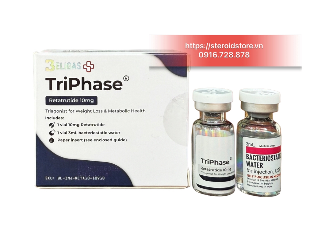 Retatrutide 10mg - Hãng Beligas - Hộp 1 Lọ + Bac Water