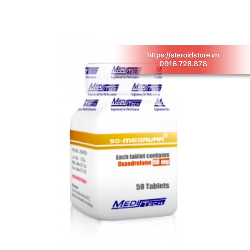 Megavar 50 - Oxandrolone 50mg - Hãng Meditech - Lọ 50 Viên