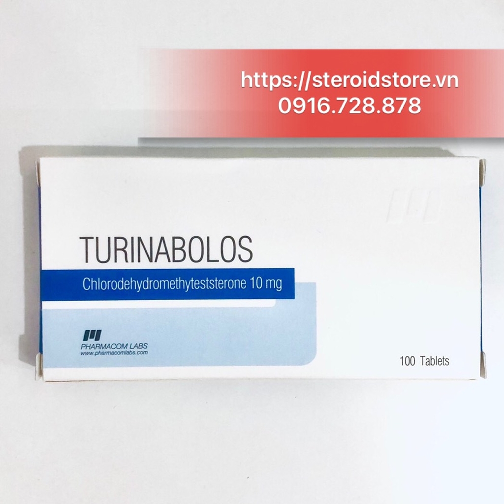 Turinabol- Tbol- (4-Chlorodehydromethyltestosterone 10mg) -Pharmacom Labs - Hộp 100 viên