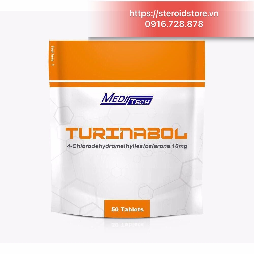 Turinabol- Tbol - (4-Chlorodehydromethyltestosterone 10mg) - Meditech - Túi 50 viên