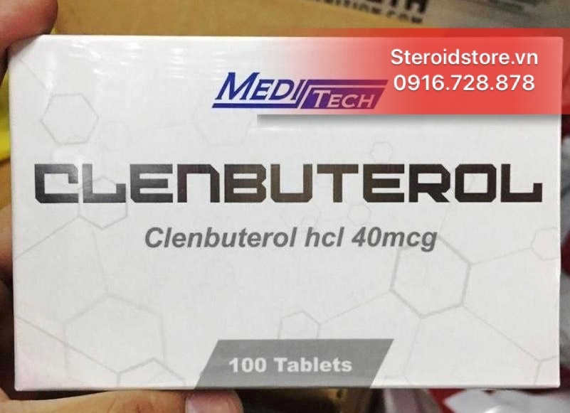 Clenbuterol 40mcg - Clen - Hãng Meditech - Hộp 100 viên