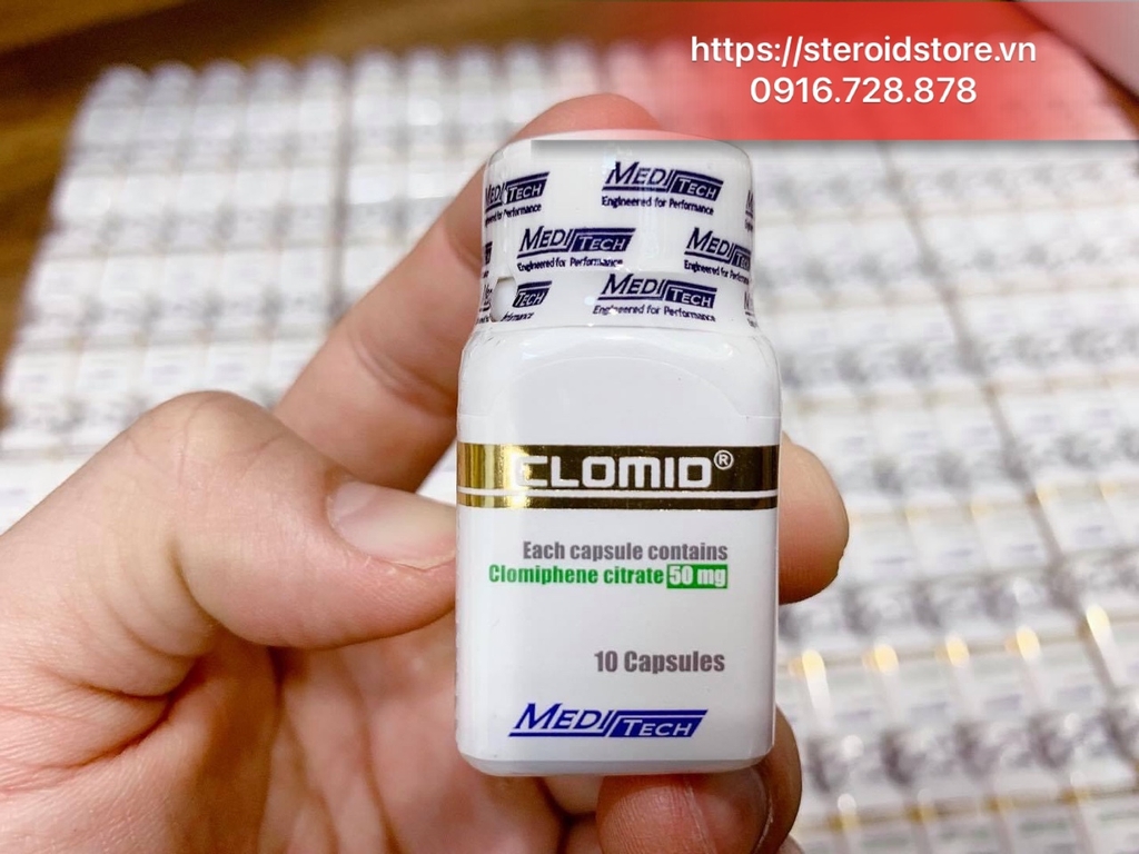 Clomid - Clomiphene citrate 50mg - Hãng Meditech - Lọ 10 viên