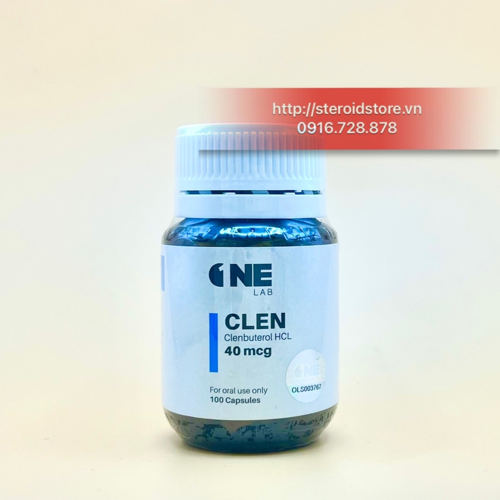 CLENBUTEROL 40MCG - CLEN HÃNG ONE LAB - LỌ 100 VIÊN